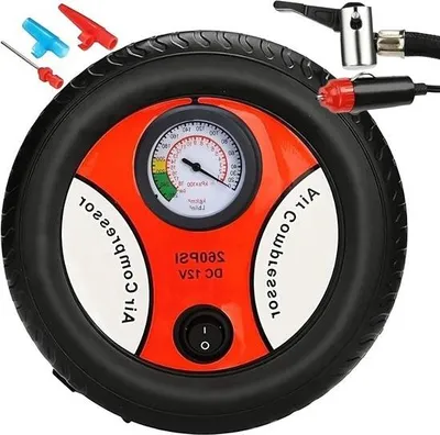 Produktbild von Tragbare Luftkompressorpumpe 12V 260PSI Elektrischer Reifenfüller für Auto, Fahrrad, Motorrad - Retoo