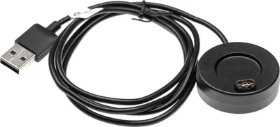 Produktbild von vhbw USB Ladekabel kompatibel mit Garmin Vivosport Smartwatch Fitnesstracker - Ladestation Schwarz, 100 cm