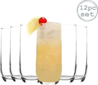 Produktbild von LAV 12 Stück Sude Highball Gläser Set - Modernes Longdrinkglas Cocktail Tumblers - 415ml