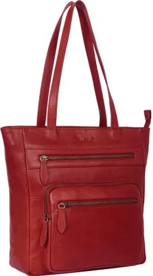 Produktbild von Benthill Schultertasche Damen Echt Leder | Shopper aus echtem Rindsleder | Vintage Handtasche mit vielen Fächern | Damen-Leder-Tasche | Beutel