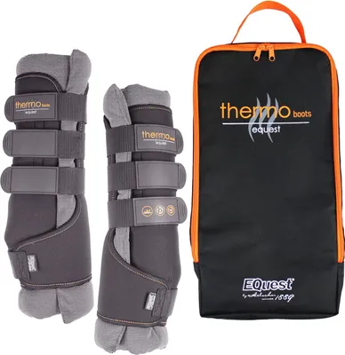 Produktbild von EQuest Thermo Boots schwarz, 2er Set - Gamasche für Pferde, XL Warmblut/Full extra