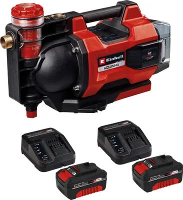Produktbild von EINHELL Akku-Gartenpumpe Aquinna 36/38 F LED Automatic + 2x Starterset