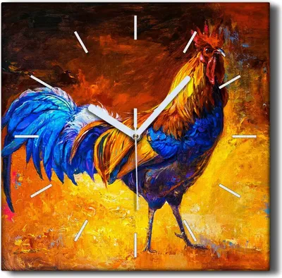 Produktbild von Coloray Hodiny Unikátní 30x30 cm  Tiché hodiny Pro obývací pokoj a kuchyň Nástěnné hodiny Plátno Černé ručičky hodin - Zvířecí pták