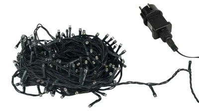 Obrázek produktu pro LED vánoční světelná řetězec, teplá bílá barva - 20 metrů / 200 LED - dekorativní osvětlení do zahrady