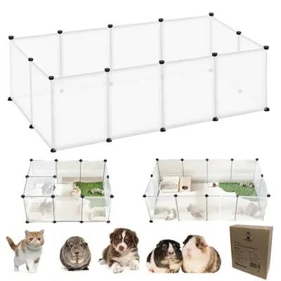 Produktbild von Tiergehege Laufstall Welpenauslauf für Kaninchen Katze Hund 74x204x104 cm PREMIUM