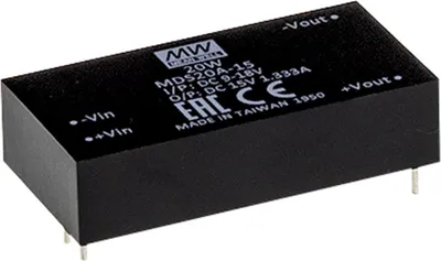 Produktbild von MEANWELL MDS20B-15, DC DC-Wandler, 18-36V 15V 1333mA 20W