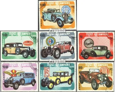 Produktbild von Briefmarken Kambodscha 1984 Mi 598-604 (kompl.Ausg.) gestempelt Autos