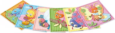 Image de Playmais -Cartes en mosaïque pour décorer des insectes