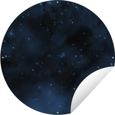 Produktbild von MuchoWow® Gartenposter Outdoor-Poster Rund Nacht - Universum - Sternenhimmel Ø 90 cm Gartendeko Rundes Poster draußen