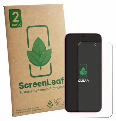 Produktbild von 2x ScreenLeaf Schutzfolie für Infinix GT 50 Pro nachhaltiger Displayschutz Display Schutz Folie Klar Transparent
