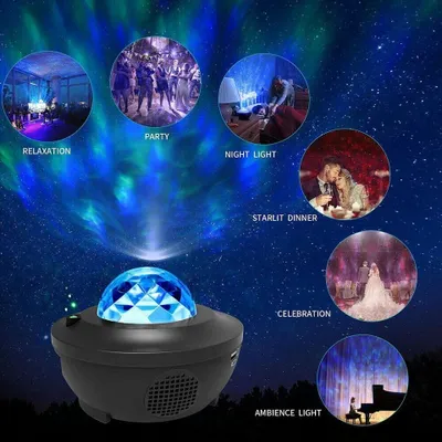Produktbild von LED Sternenhimmel Projektor Lampe Bluetooth Musik Starry Stern Nachtlich & Remote