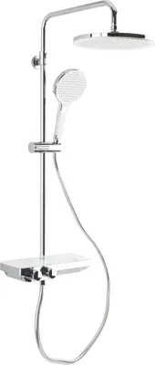 Produktbild von SAT SAUGEN Rain Duschsystem mit Thermostat 25,4 cm, weiß/chrom