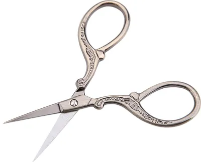Produktbild von DIY Kreuzstich, antike Nähscheren, kleine bronzefarbene Schere, ideal für feine Stickarbeiten und Schneiderbedarf