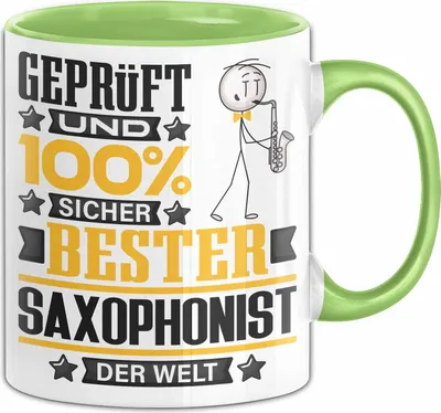 Produktbild von Saxophonist Geschenk Lustiger Spruch für Saxophonist Geschenkidee Bester Saxophonist Der Welt (Grün)