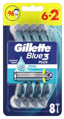 Produktbild von Gillette Blue 3 Plus Cool Jednorazowe maszynki do golenia, 8 sztuk