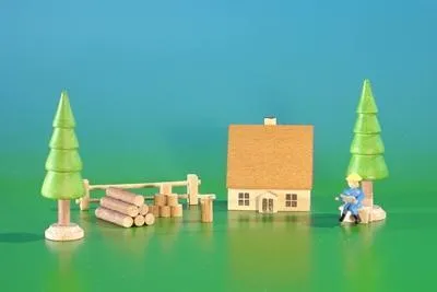 Obrázek produktu pro Miniaturní dekorace vesnice s figurkami výška 6cm NOVINKA