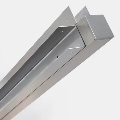 Produktbild von Bambusbasis Modul5 Slimline, Pfosten mit Ankerplatte Eckpfosten  für Zaunfeld 92 cm V2A, pulverbeschichtet RAL 7016 95 x 10 x 4