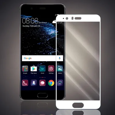 A smartphone screen protector is shown next to a smartphone.