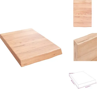 Produktbild von vidaXL Wandregal Hellbraun 40x60x(2-6) cm Massivholz Eiche Behandelt -  Wandregale