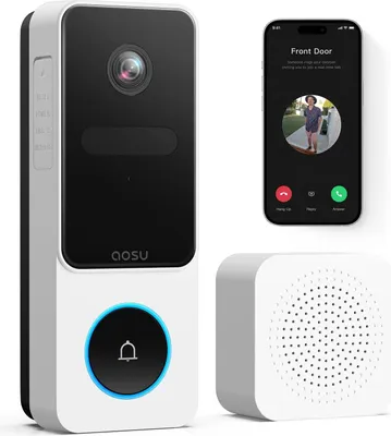 Produktbild von AOSU Türklingel Kamera Smarte Video Türklingel 2K 170° Blick PIR Paketdetektion WLAN Alexa-fähig