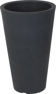 Produktbild von Kunststoff Pflanzsäule anthrazit - 55 x 35 cm - Blumenkasten Kräuterkübel konisch
