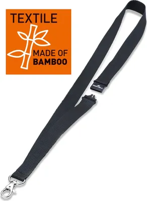 Obrázek produktu pro Textilní popruh s karabinou 20 Eco 40cm černý Balení 6 ks