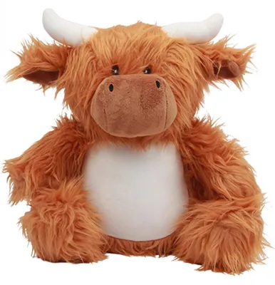 Image de Mumbles MM565 | Bœuf Highland en peluche Zippie Highland Cow - Couleur : Brown - Taille : One Size