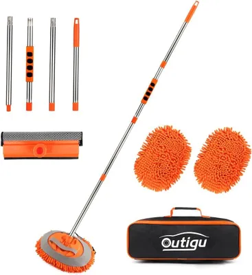 Obrázok produktu pre Autoumyvárka kefa 2 m, predlžovacia tyč, 3 v 1, mikrovlákno, pre auto