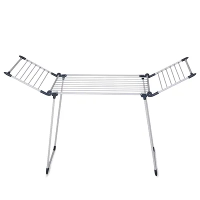 Produktbild von Meisterhome® Extra Stabiler Wäscheständer Standtrockner mit Flügeln für Lange Kleidungsstücke, standfester Flügelwäschetrockner 19m Trockenleinenlänge