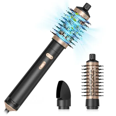 Produktbild von 850W Heißluftkamm,3 in 1 Haartrockner,Glätter und Lockenstab mit Negativ Ionen und Temperaturregelung
