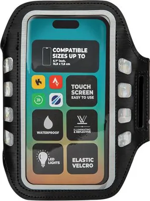 Produktbild von VirtuFit Laufarmband für Smartphone Pro mit LED und Touchscreen-Fach