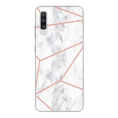 Produktbild von MuchoWow® Handyhülle Schutzhülle Hülle für Samsung Galaxy A70 Marmor - Roségold - Weiß Silikon Softcase Handy Hülle - Schutzhaube