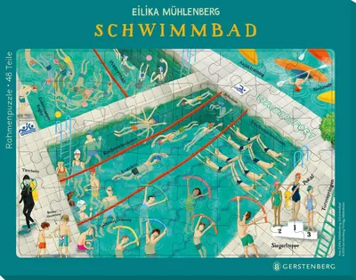 Produktbild von Rahmenpuzzle Schwimmbad - 48 Teile