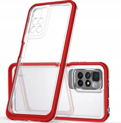 Produktbild von Klar Etui Fall Abdeckung mit Rahmen für Xiaomi Redmi 10 Rot