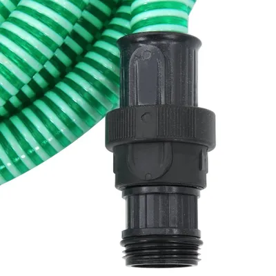 Produktbild von vidaXL Saugschlauch mit PVC-Anschlüssen Grün 1" 4 m PVC