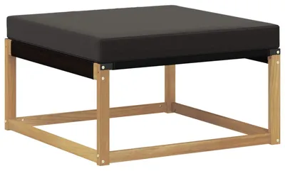 Immagine prodotto di vidaXL Pouf da esterno in legno massello di acacia e Textilene bianco