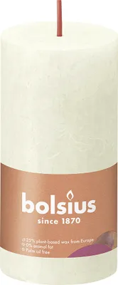 Obrázok produktu pre Sviečka Bolsius Rustik pillar soft pearl 100/50mm
