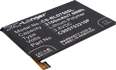 Produktbild von TECHTEK Akku Kompatibel mit [BLU] D750L, D750U, Studio X Ersetzt C905703210P, für C9057032110P