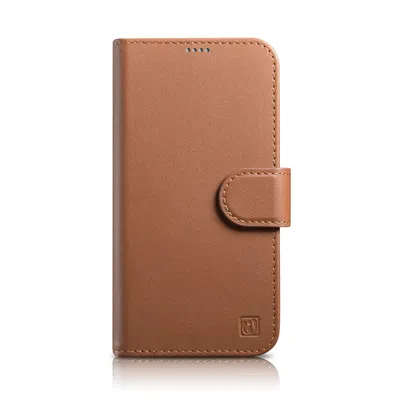 Productafbeelding van Icarer Telefoontas/Hoesje van leer voor iPhone 14 Pro, bruin. (Alternatieve termen: etui, behuizing, hoes)