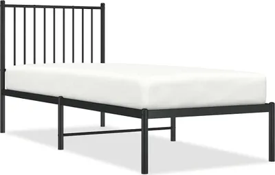 Obrázek produktu pro vidaXL Postel s čelem kovová černá 80x200 cm