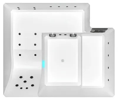 Image de Whirlpool Relaxpool Bassin de massage Baignoire à remous Bain de détente 210x180 cm