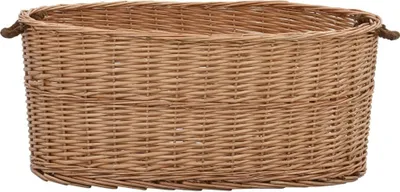 Zdjęcie produktu dla vidaXL Kosz na drewno z uchwytami do przenoszenia 78 x 54 x 34 cm naturalny wiklinowy