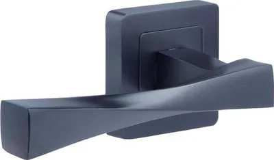 Immagine prodotto di Set di maniglie per porte Verona nero opaco - incl. rosone per WC - 8 mm - Adatto per porte interne