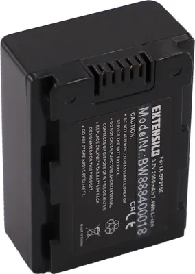 Produktbild von EXTENSILO 2x Akku kompatibel mit Samsung HMX-H200BP, HMX-H200, HMX-H203, HMX-H204BN, HMX-H204, HMX-H203BN, HMX-F80 Kamera (2000 mAh, 3,7 V, Li-Ion)