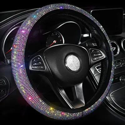 Produktbild von Auto-Lenkradabdeckung, 38,1 cm, stilvoll, glänzend, rutschfest, für die meisten Autos AB Diamond