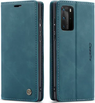 Image de Huawei P40 Pro Case, RetroPolyuréthaneLeather Case, Card Pockets, Magnetic Closure, Case with Stand Function for Huawei P40 Pro blue