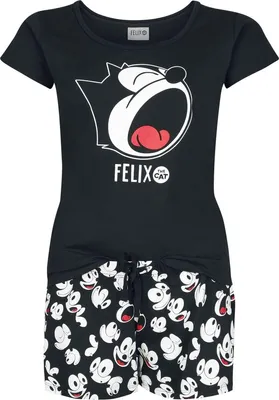 Produktbild von Felix The Cat Schlafanzug Damen Tired Felix schwarz XXL