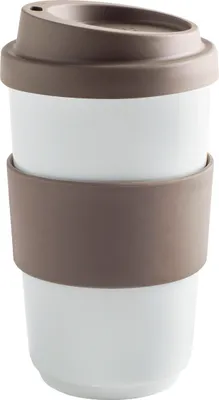 Produktbild von KAHLA Becher 0,40 l + Trinkdeckel + Banderole fillit warm gray 2DH193A44013C