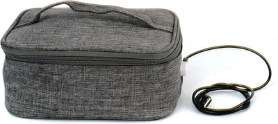 Obrázek produktu pro USB vyhřívaná krabička na oběd 21 x 16 x 8 cm, voděodolná, s automatickou regulací teploty, pro kancelář i venkovní použití (šedá)