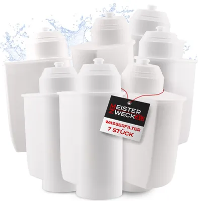 Produktbild von MEISTERZWECK4U - 7 Stück Ersatz Wasserfilter für Siemens EQ-Series, Supresso & Bosch Kaffeevollautomaten - Brita Intenza Filtersystem - Filterpatrone für Kalkschutz, Geruchs & Geschmacksverbesserung